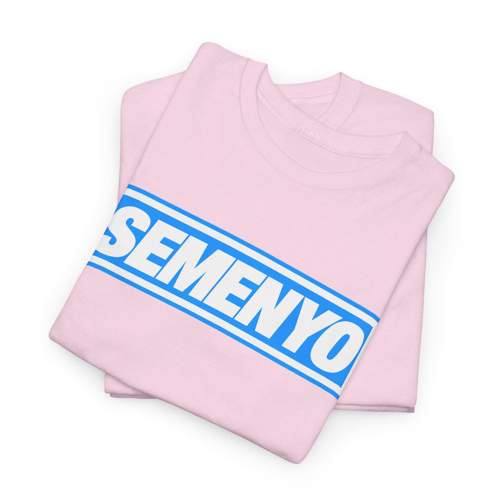 Semenyo Logo T-Shirt — Bold Blue Box-Text Tee