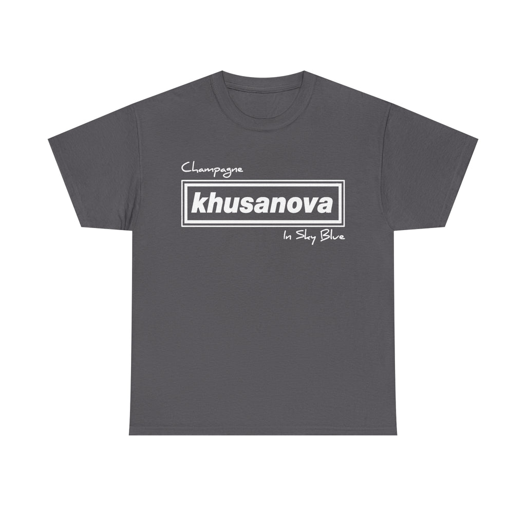 Khusanova Logo T-Shirt — Minimal Black Graphic Tee