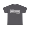 Khusanova Logo T-Shirt — Minimal Black Graphic Tee