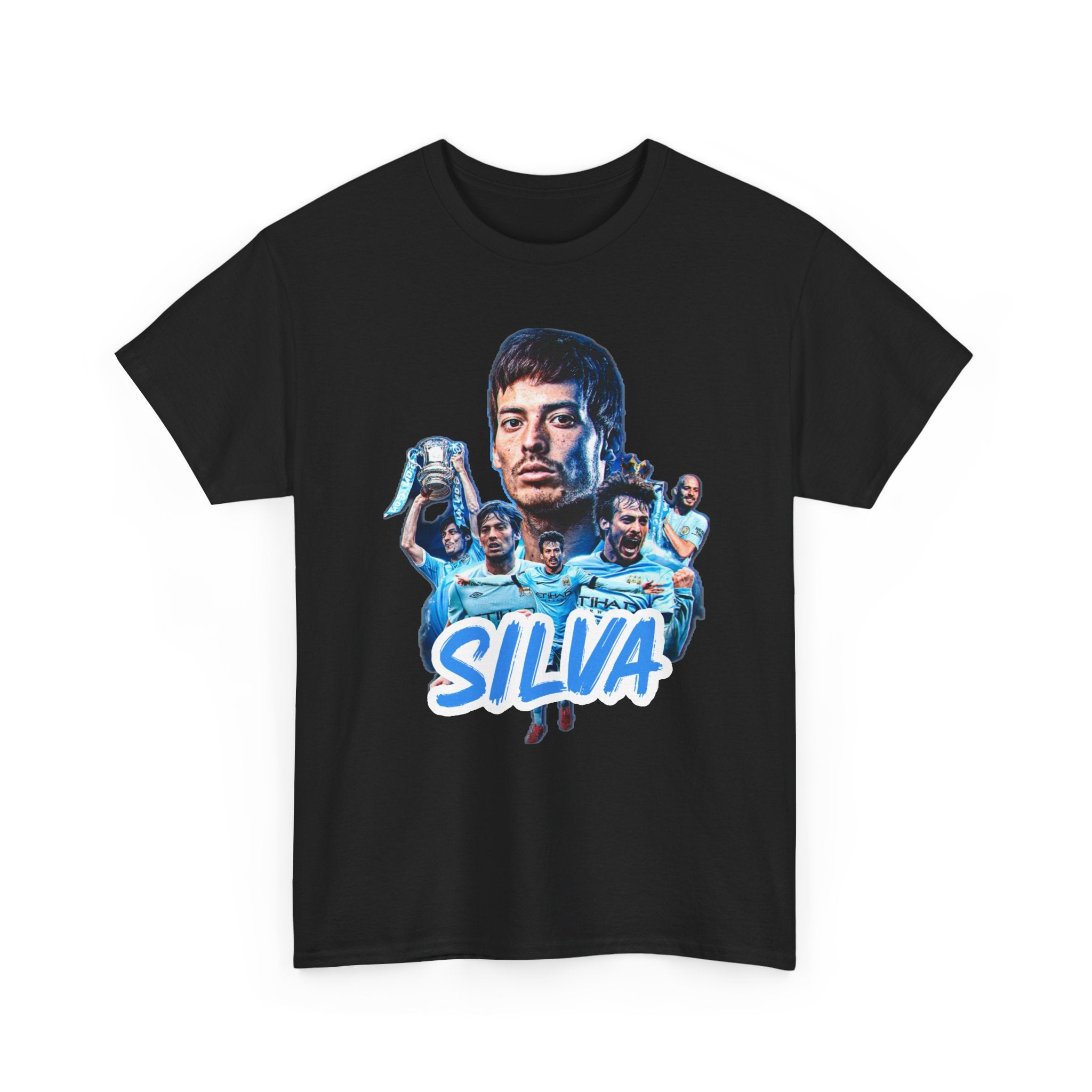 David Silva Manchester City Soccer Tee — Classic Player Portrait Football Shirt