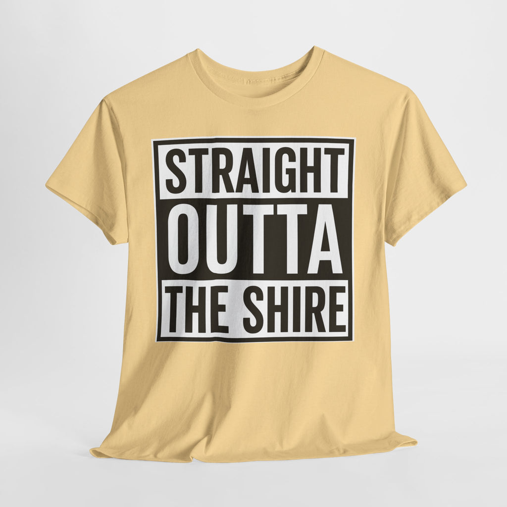 T-Shirt — "Straight Outta The Shire" Funny Hobbit Travel Tee