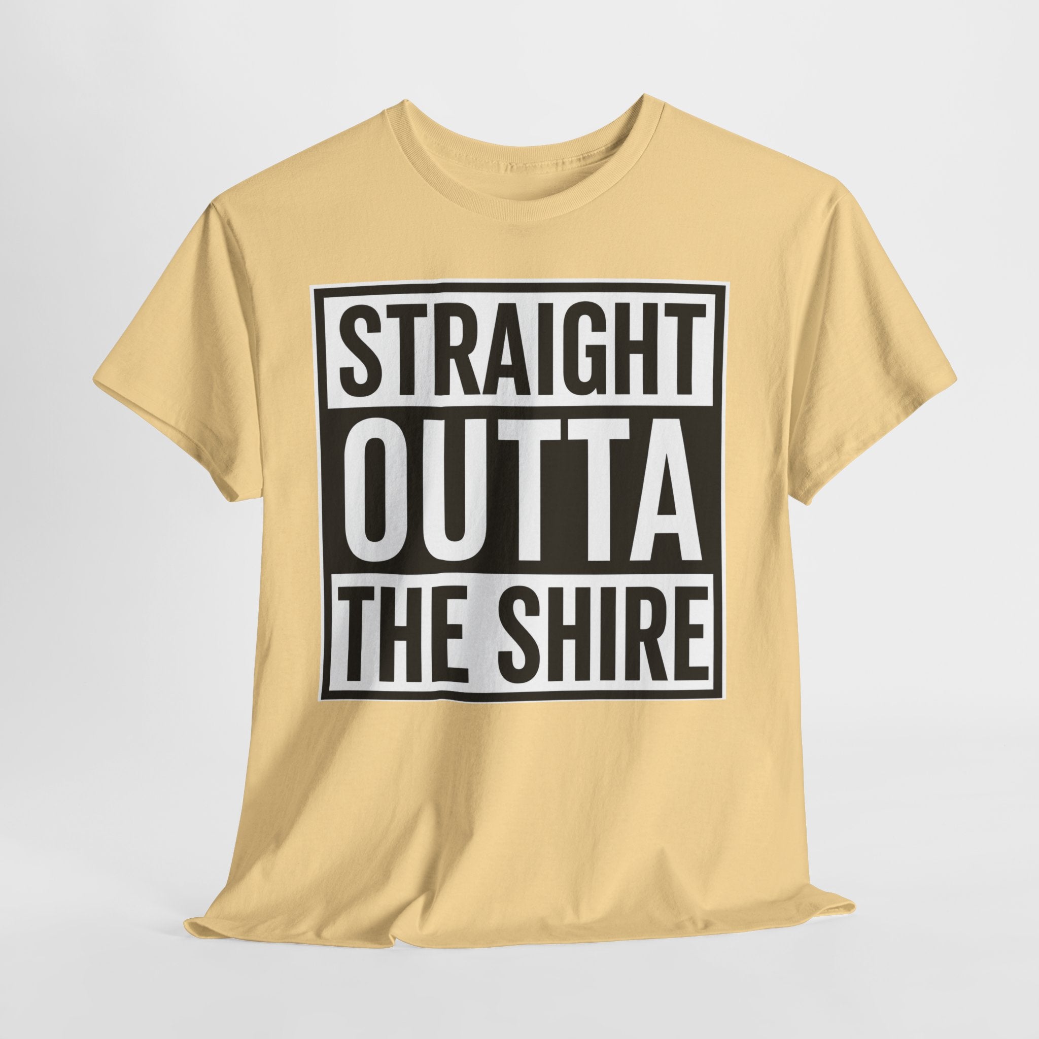 T-Shirt — "Straight Outta The Shire" Funny Hobbit Travel Tee