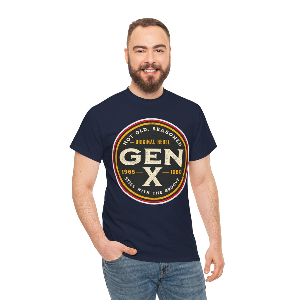 Gen X Tee - 'Not Old, Seasoned' Vintage Rebel Graphic T-Shirt (1965-1980)