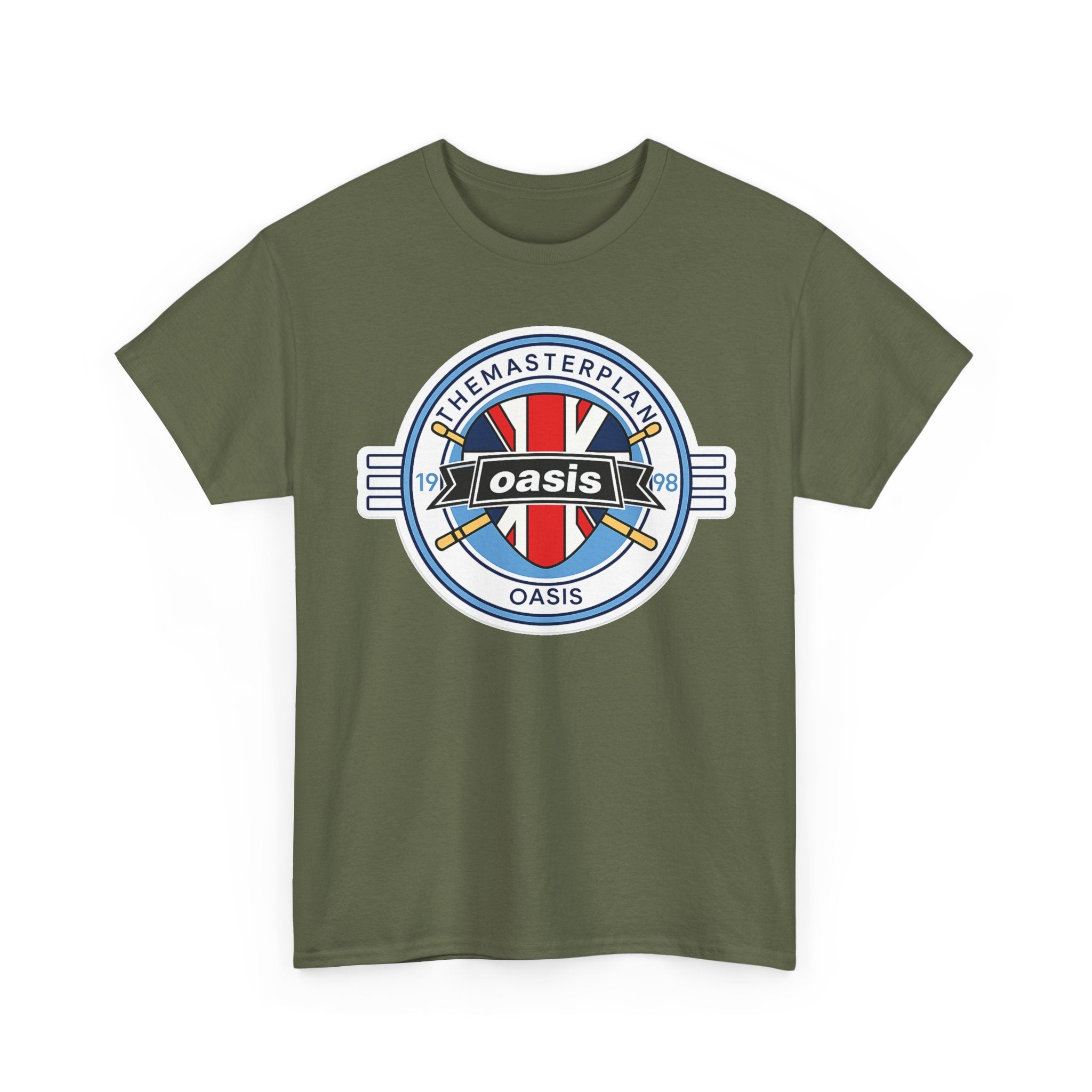 Oasis Union Jack Band Tee – Retro Rock Logo T-Shirt