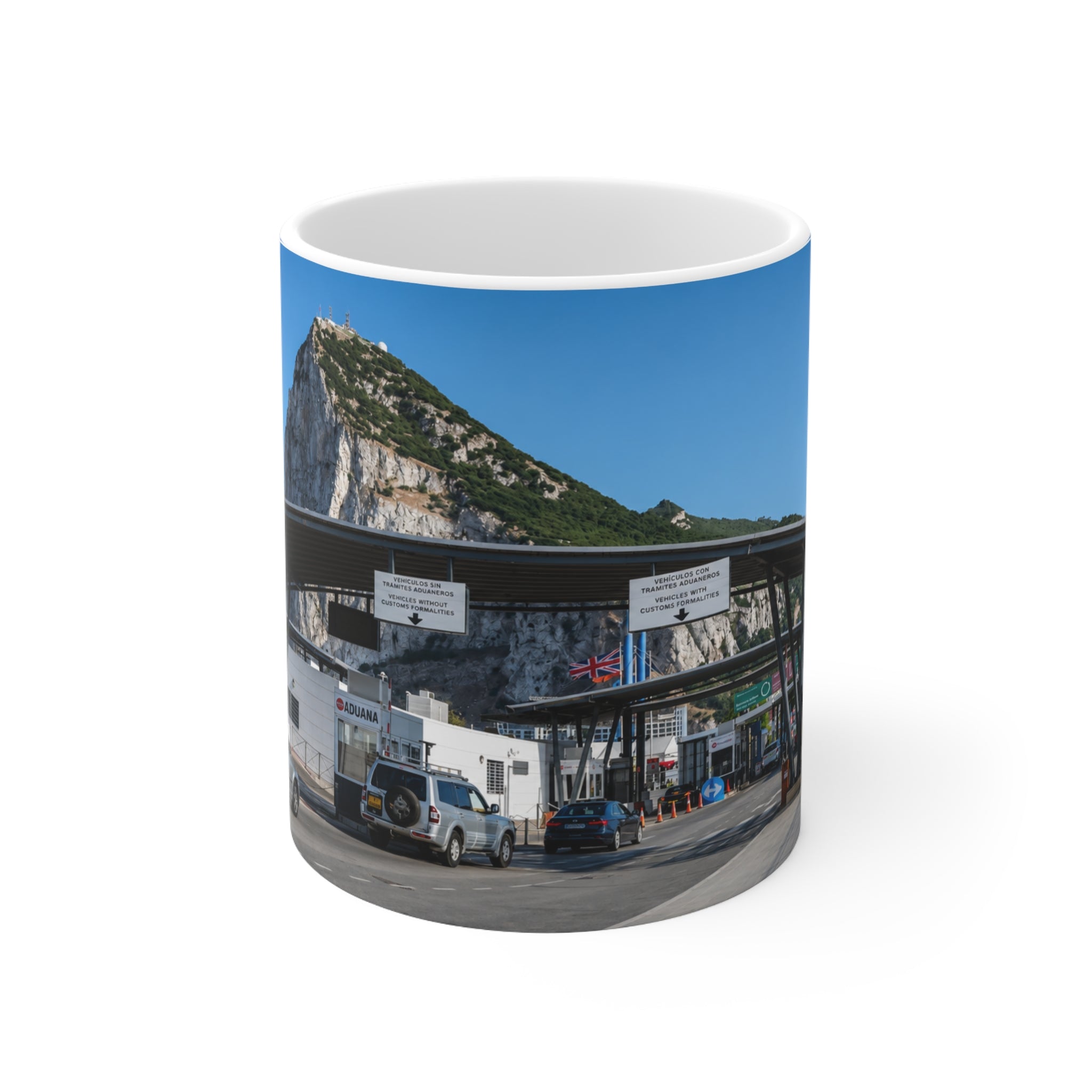 Gibraltar Rock Scenic Ceramic Mug – 11oz/15oz Travel Landmark Coffee Cup