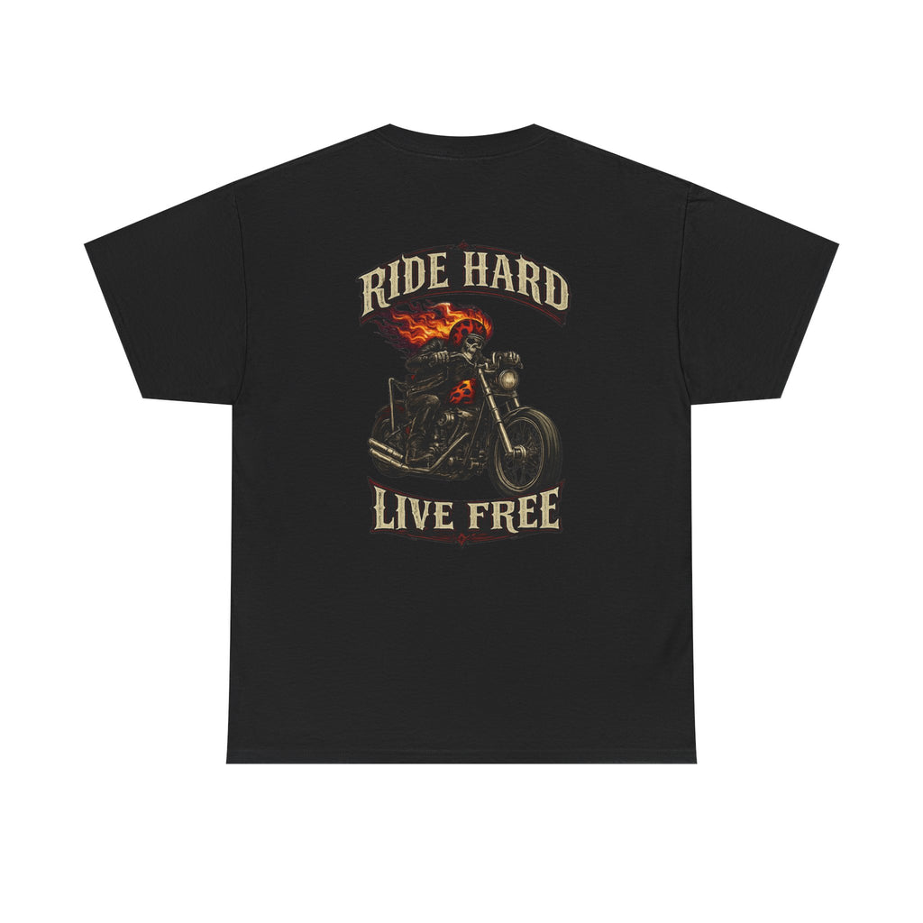 Ride Hard Live Free Motorcycle Tee — Harley-Inspired Biker T-Shirt