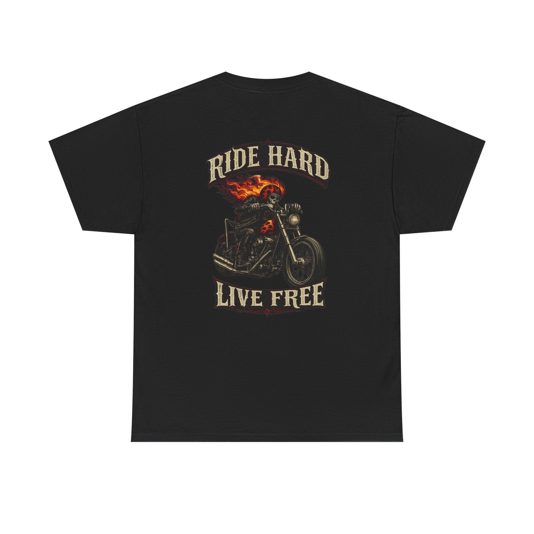 Ride Hard Live Free Motorcycle Tee — Harley-Inspired Biker T-Shirt