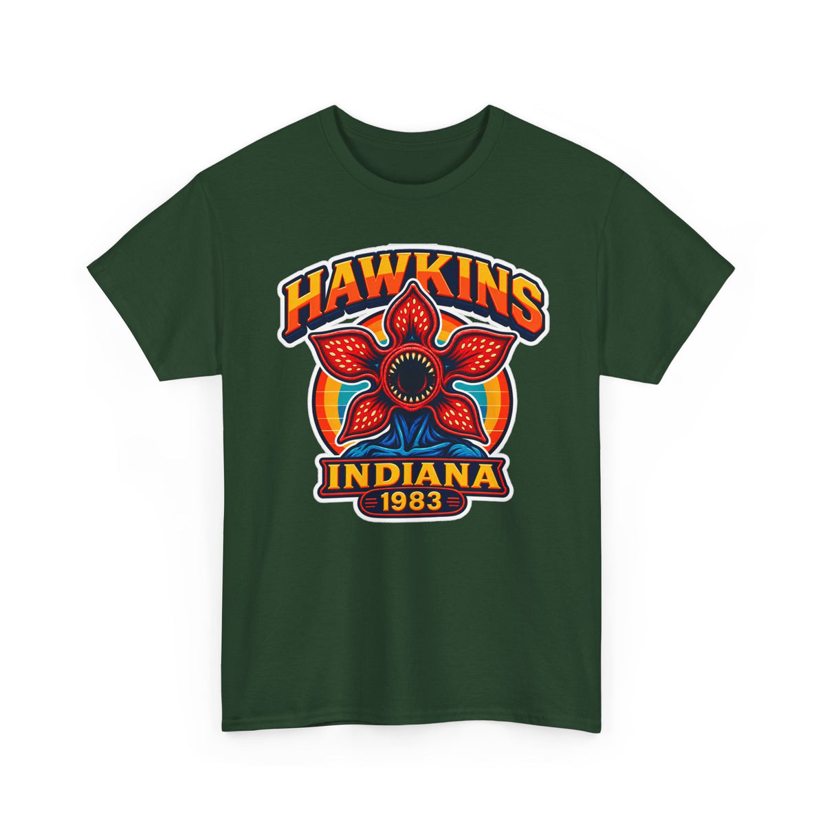 Hawkins Indiana 1983 Demogorgon Floral Cotton T-Shirt
