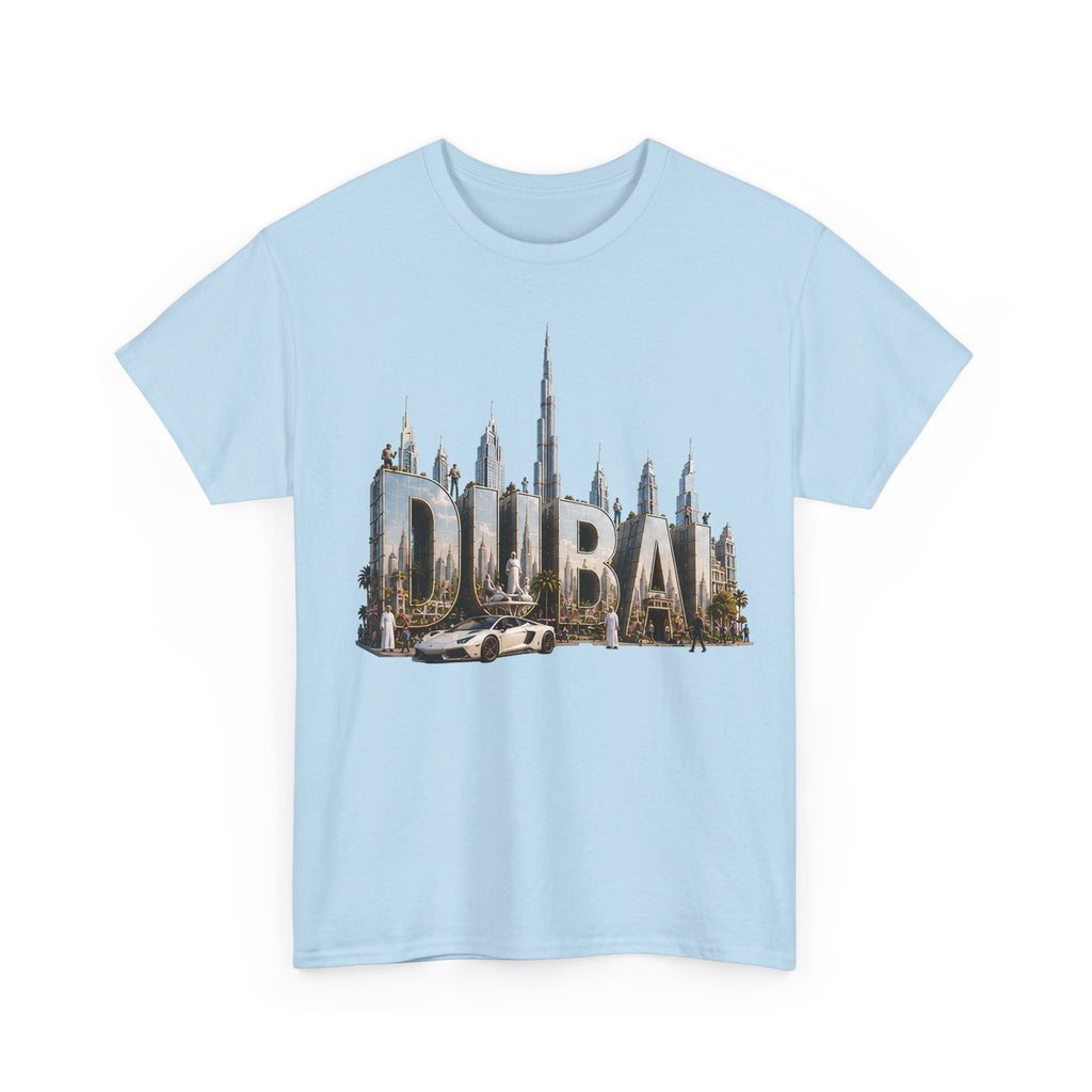 Dubai Skyline T-Shirt — Dubai Cityscape Graphic Tee with Burj Khalifa