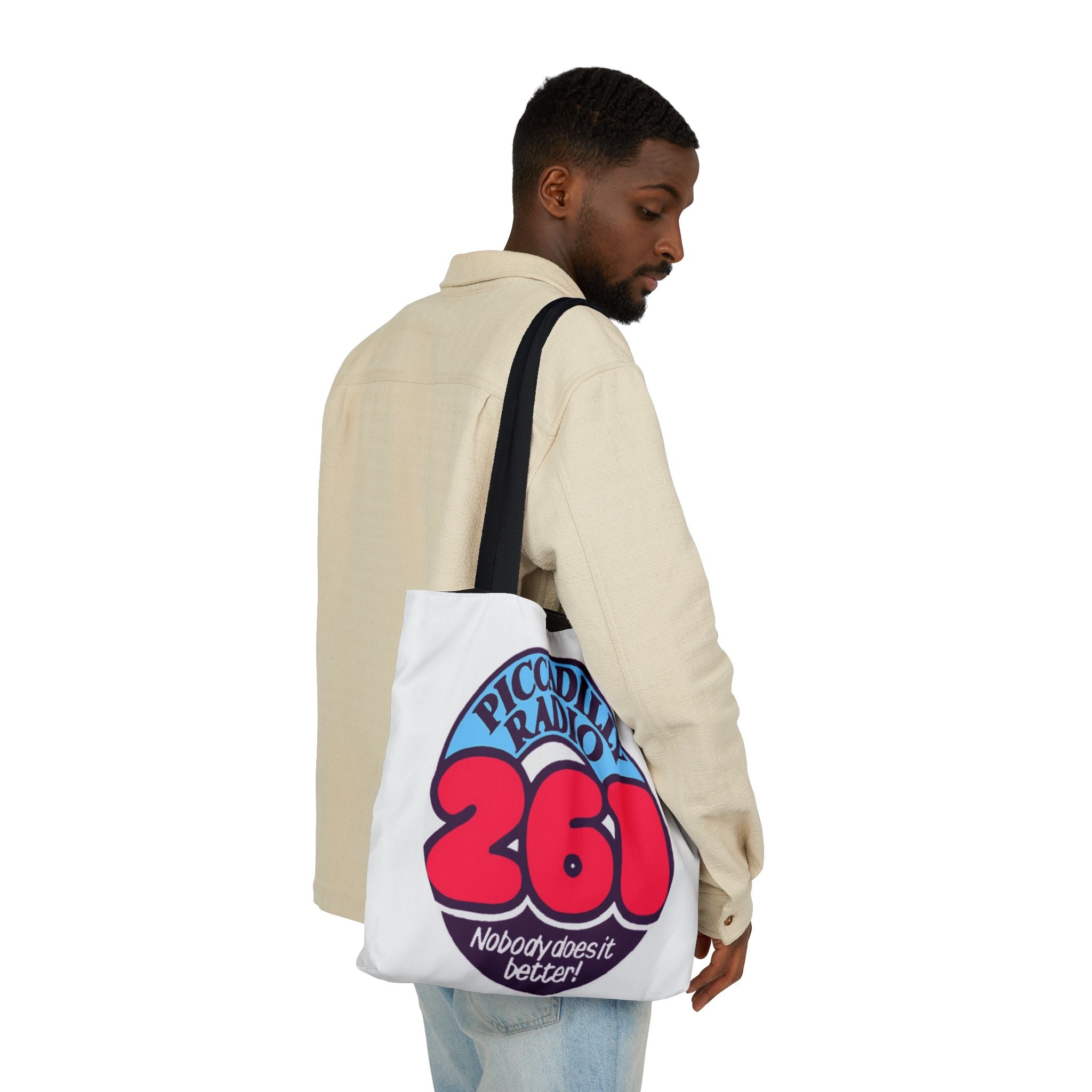 Tote Bag — Retro 'Piccadilly Radio 261' Vintage Logo Canvas Tote