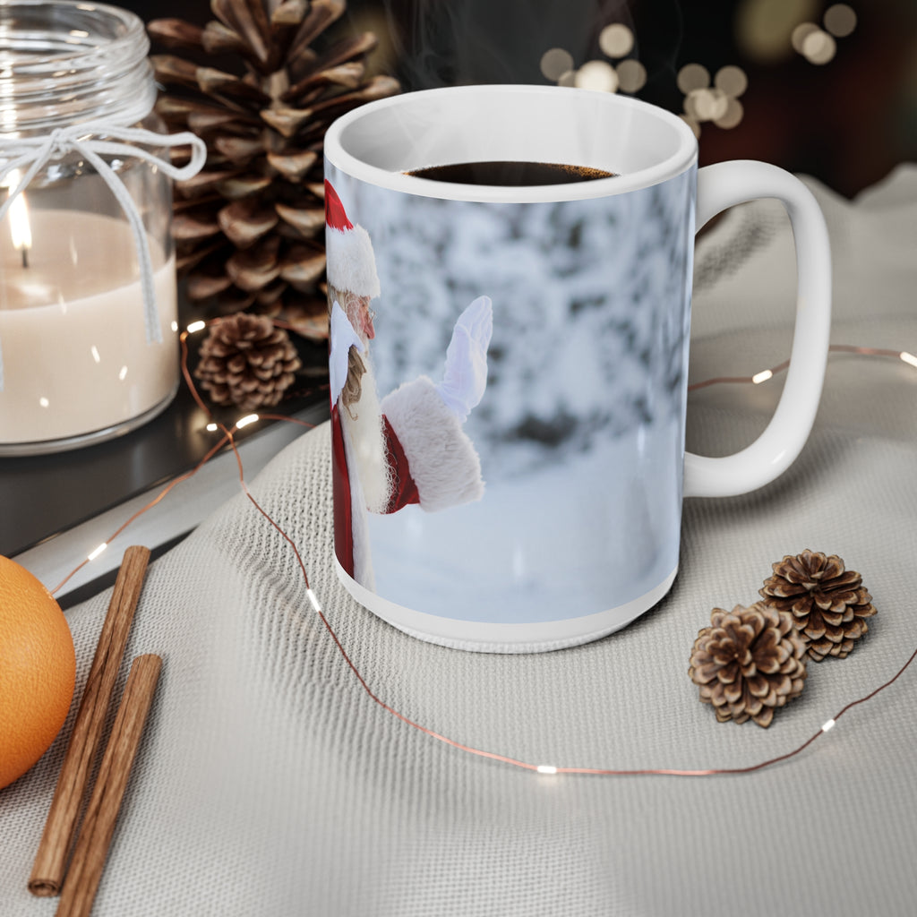 Santa Claus Photo Coffee Mug — Festive Christmas 11oz & 15oz Ceramic Mug
