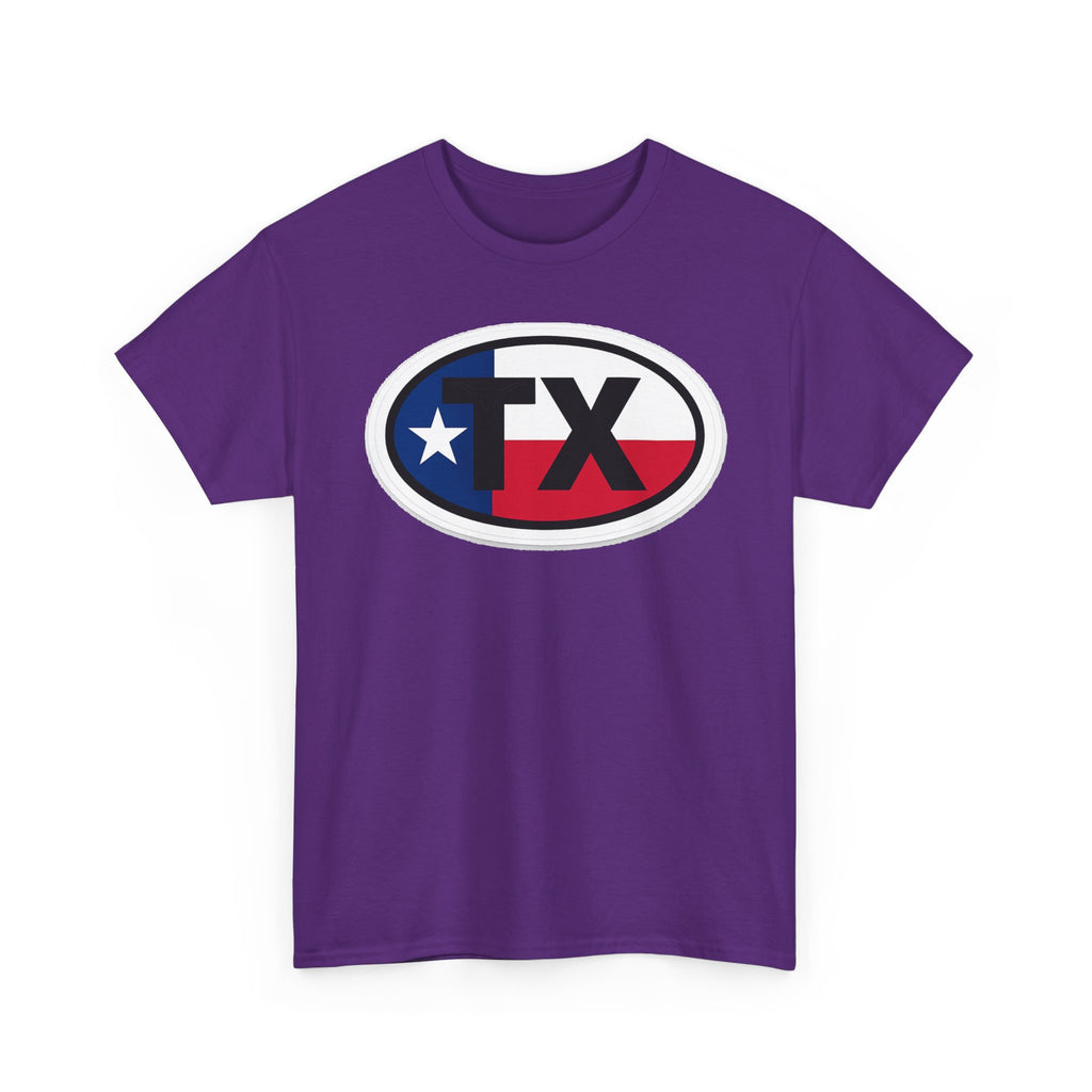 Texas Flag TX Oval T-Shirt — Patriotic Lone Star Tee