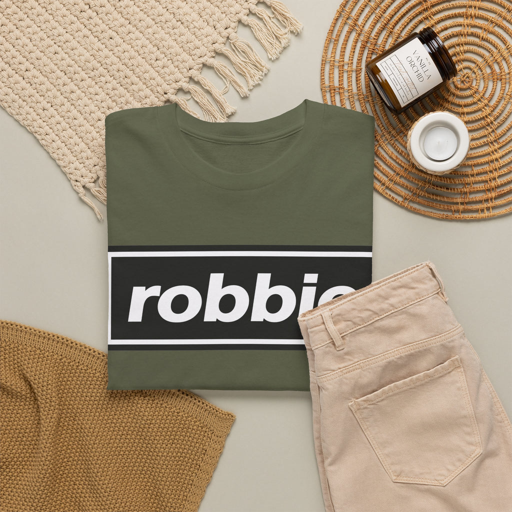 Robbie Inspired Cotton T-Shirt — Minimal Black Box Logo T-Shirt