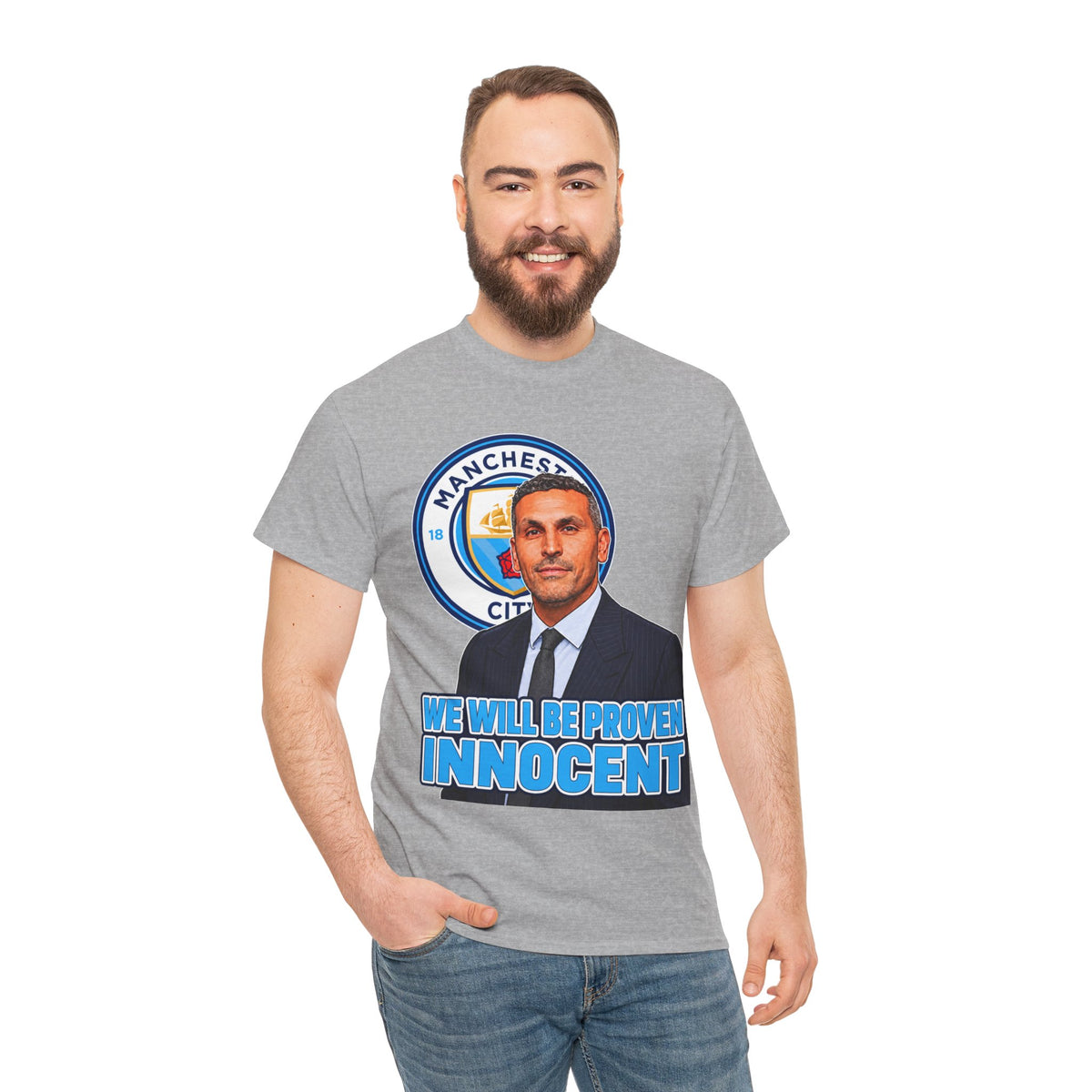 Manchester City “We Will Be Proven Innocent” Fan Cotton T-Shirt