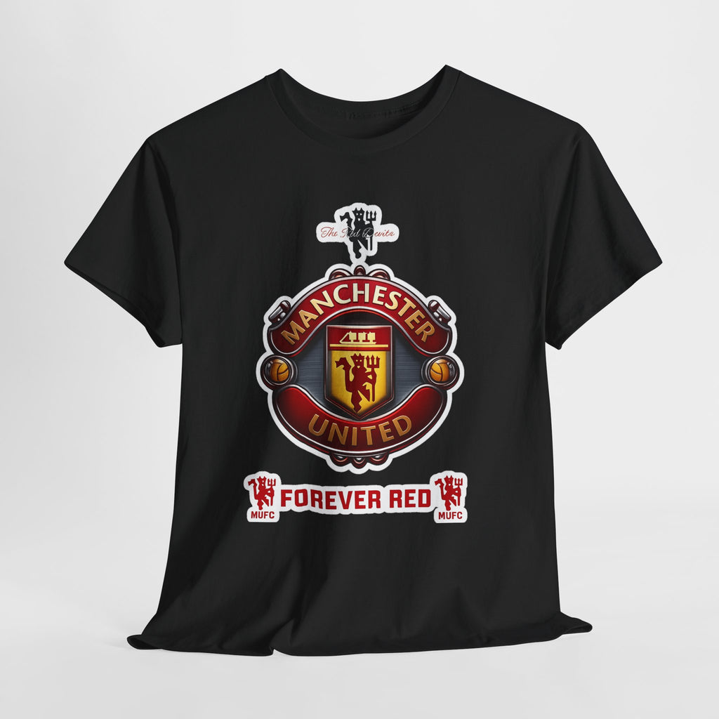 Manchester United Inspired Football Crest Tee — "Forever Red" Supporter Shirt