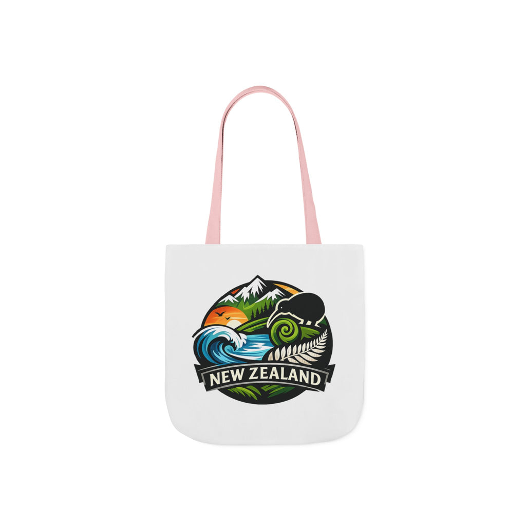 New Zealand Scenic Tote Bag — Kiwi, Mountains & Waves Canvas Tote