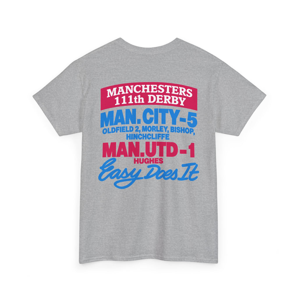 Maine Road Massacre Retro Cotton T-Shirt — Man City 5 vs Man Utd 1 Retro September 1989 Derby T‑Shirt