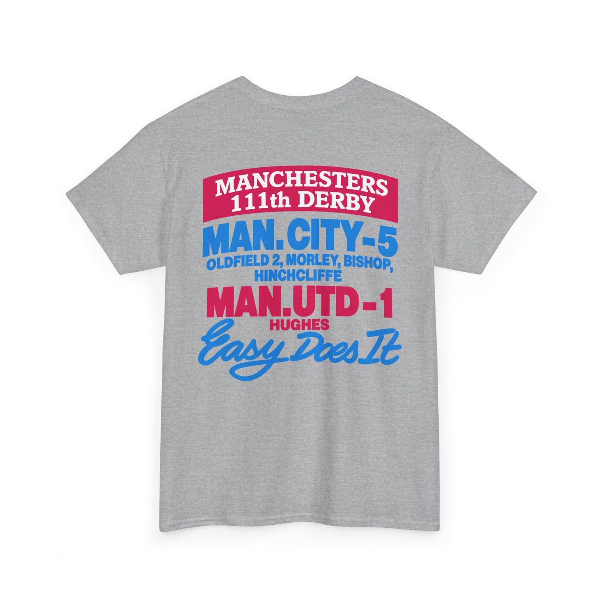 Maine Road Massacre Retro Cotton T-Shirt — Man City 5 vs Man Utd 1 Retro September 1989 Derby T‑Shirt
