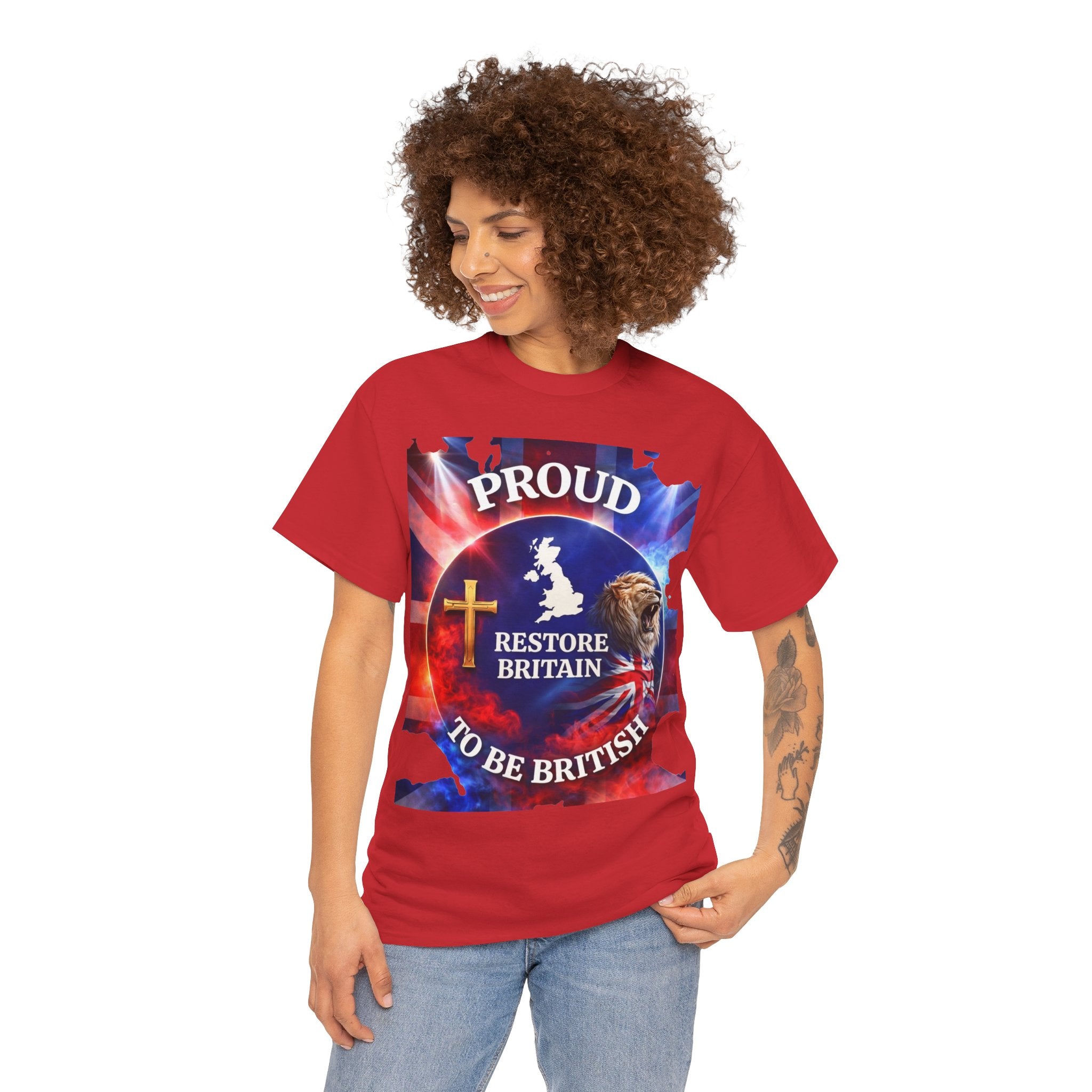 Proud to Be British Restore Britain Cotton T‑Shirt