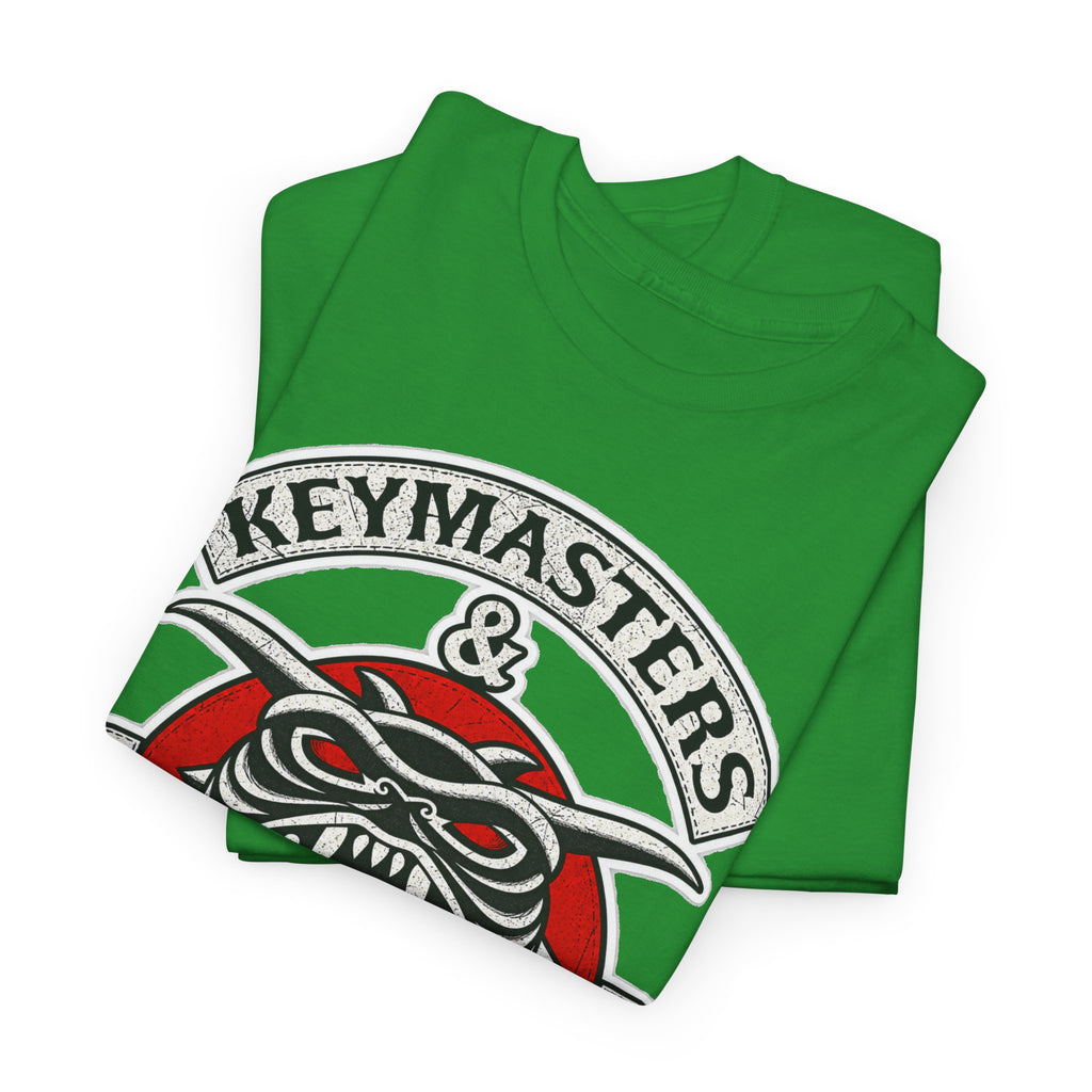Keymasters & Gatekeepers Tee — Retro Demon Key Emblem Shirt (Since 1984)
