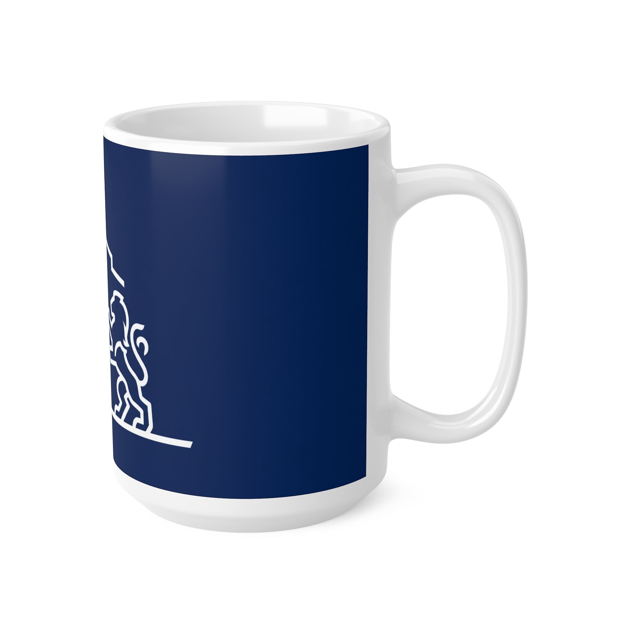 Navy Gibraltar Crest Ceramic Mug – Lion & Union Jack Coffee Cup (11oz/15oz)