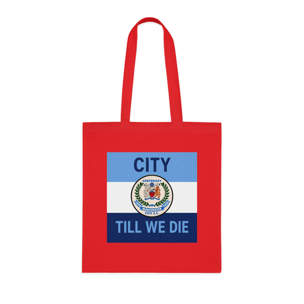City Till We Die Cotton Tote - Football Fan Flag Tote Bag