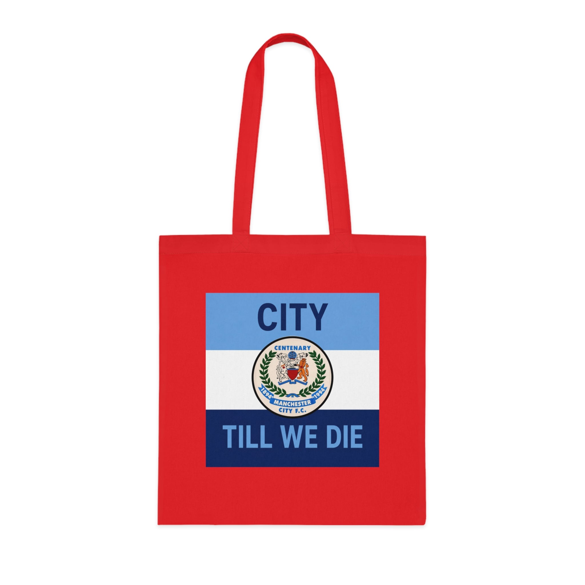 City Till We Die Cotton Tote - Football Fan Flag Tote Bag