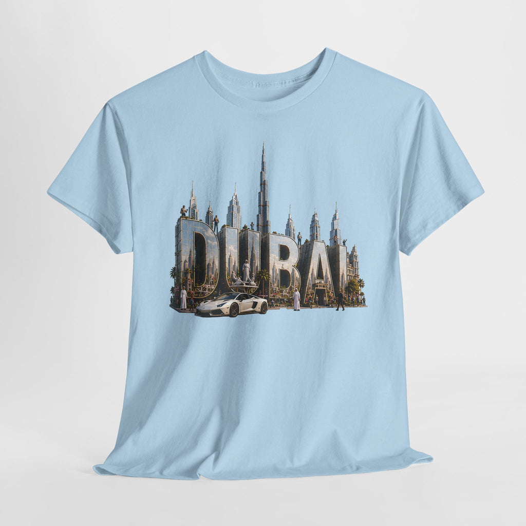 Dubai Skyline T-Shirt — Dubai Cityscape Graphic Tee with Burj Khalifa