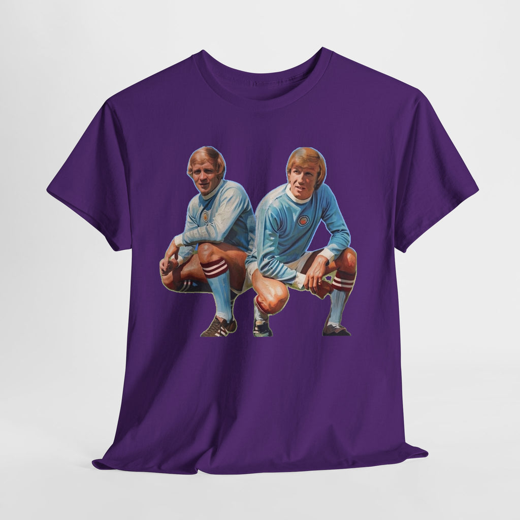 Franny Lee and Colin Bell Manchester City Retro Soccer Players T‑Shirt — Vintage Football Graphic Tee