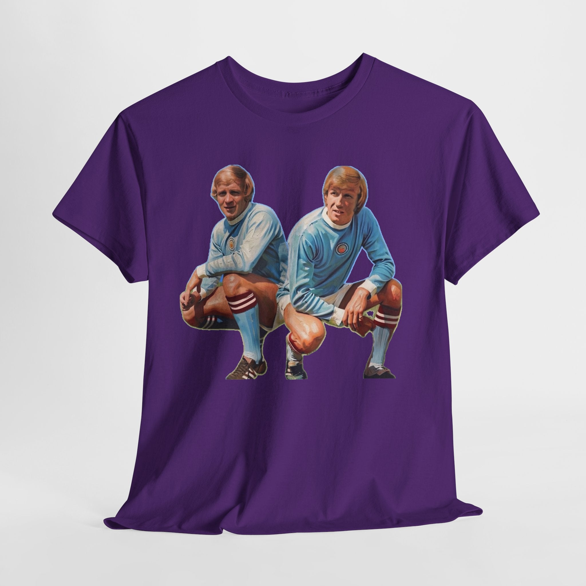 Franny Lee and Colin Bell Manchester City Retro Soccer Players T‑Shirt — Vintage Football Graphic Tee