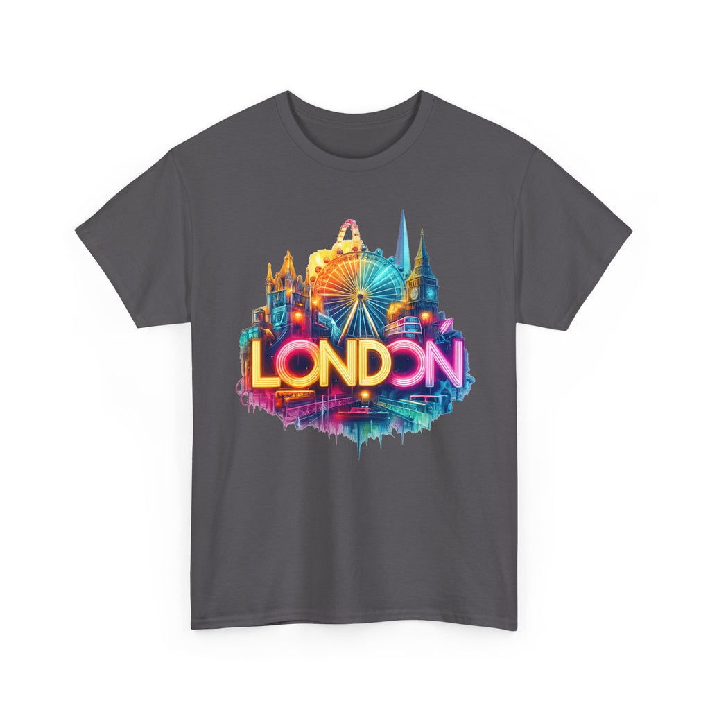 London Skyline Tee — Colorful Neon London Landmark T-Shirt