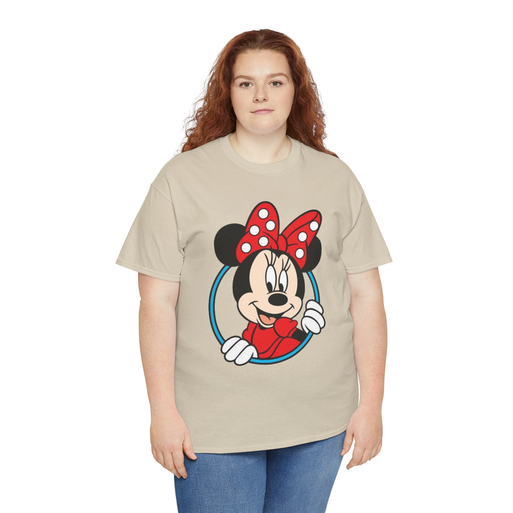 Minnie Mouse Retro Peeking Cotton T-Shirt / Tee
