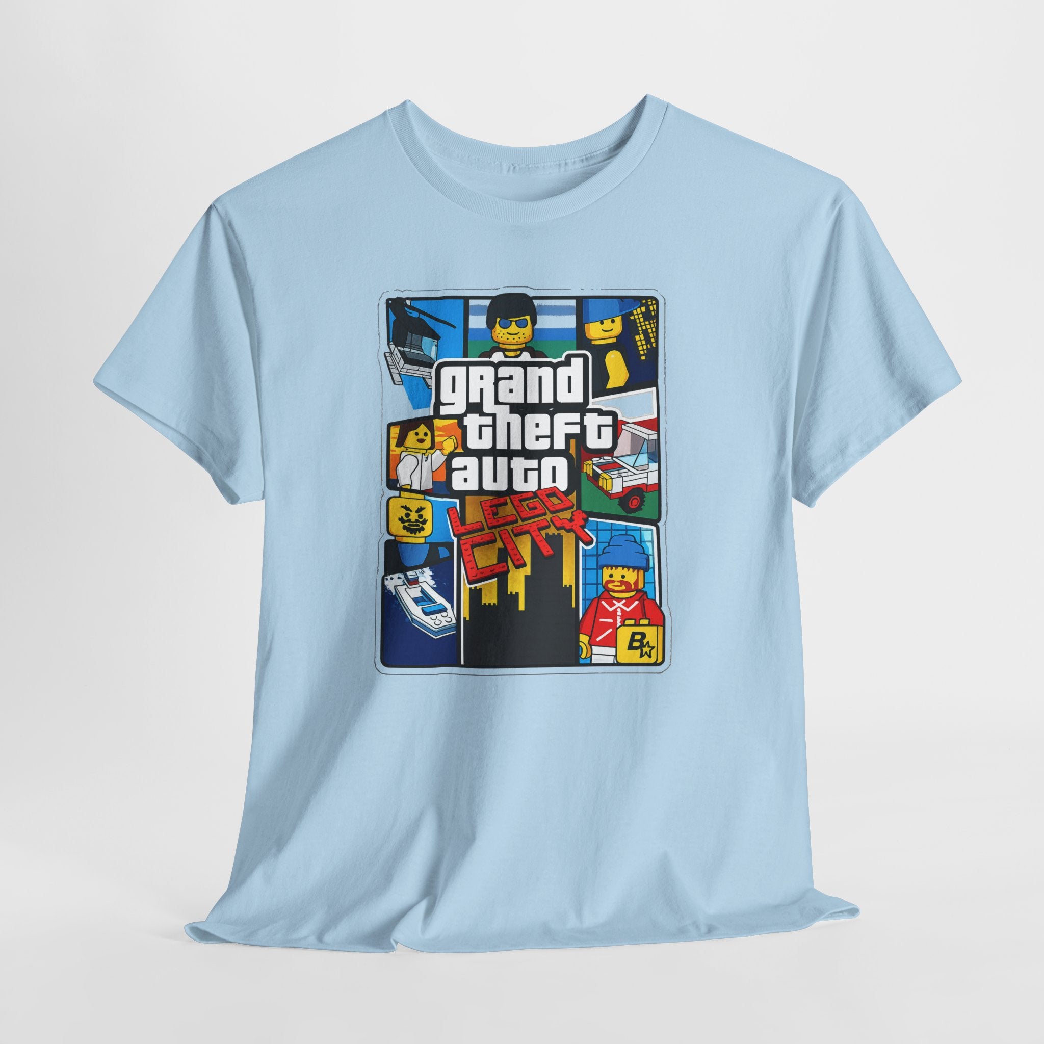 GTA Lego City Retro Block-Style 'Grand Theft Auto' Graphic Tee