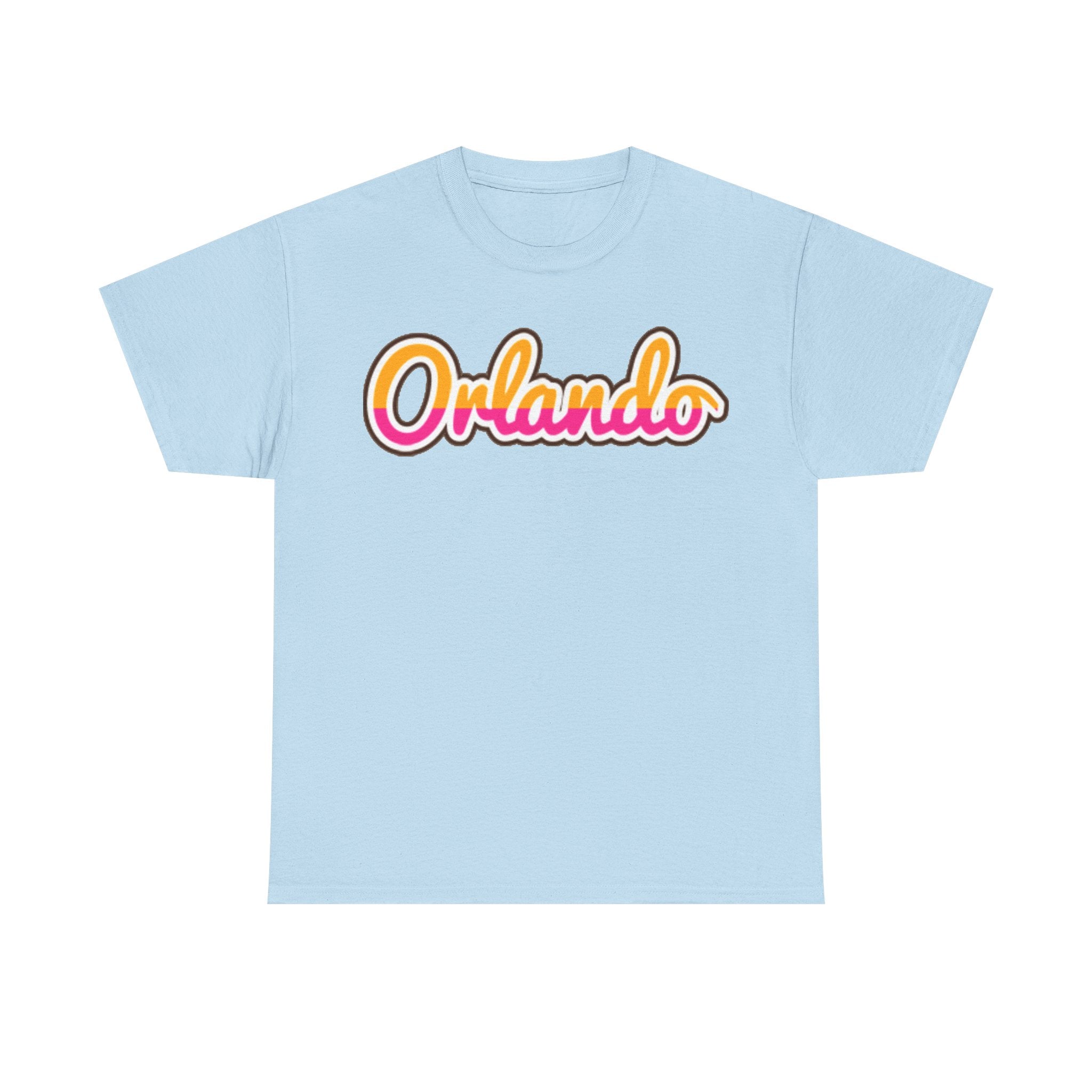 Orlando Retro Script Tee — Vintage Sunset City Souvenir Shirt