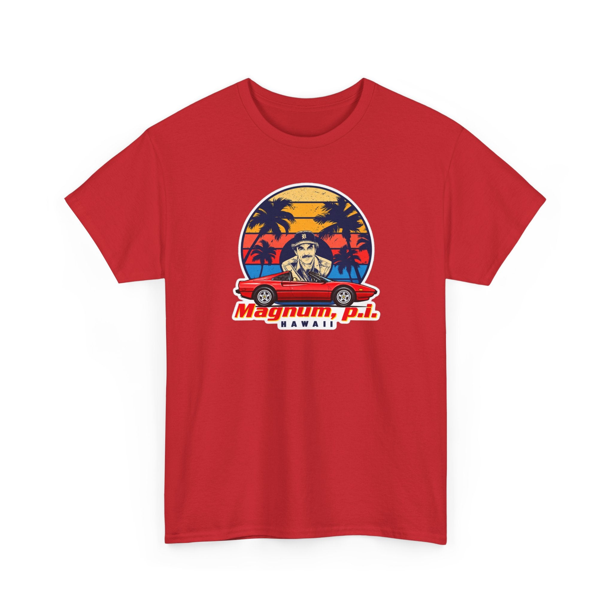 Magnum P.I. Hawaii Retro Sunset Cotton T-Shirt / Tee