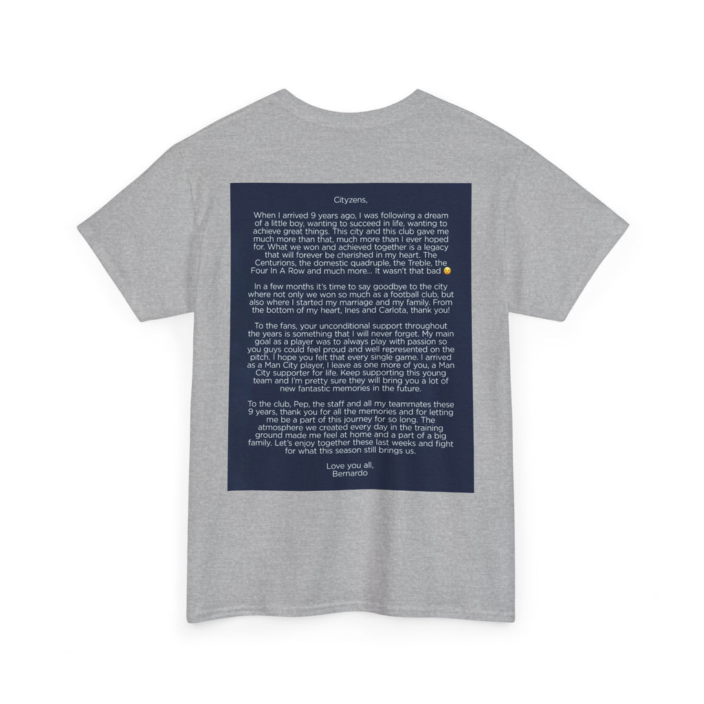 Bernardo Silva Tribute Tee – Inspirational Letter & Celebrating Goal Moment