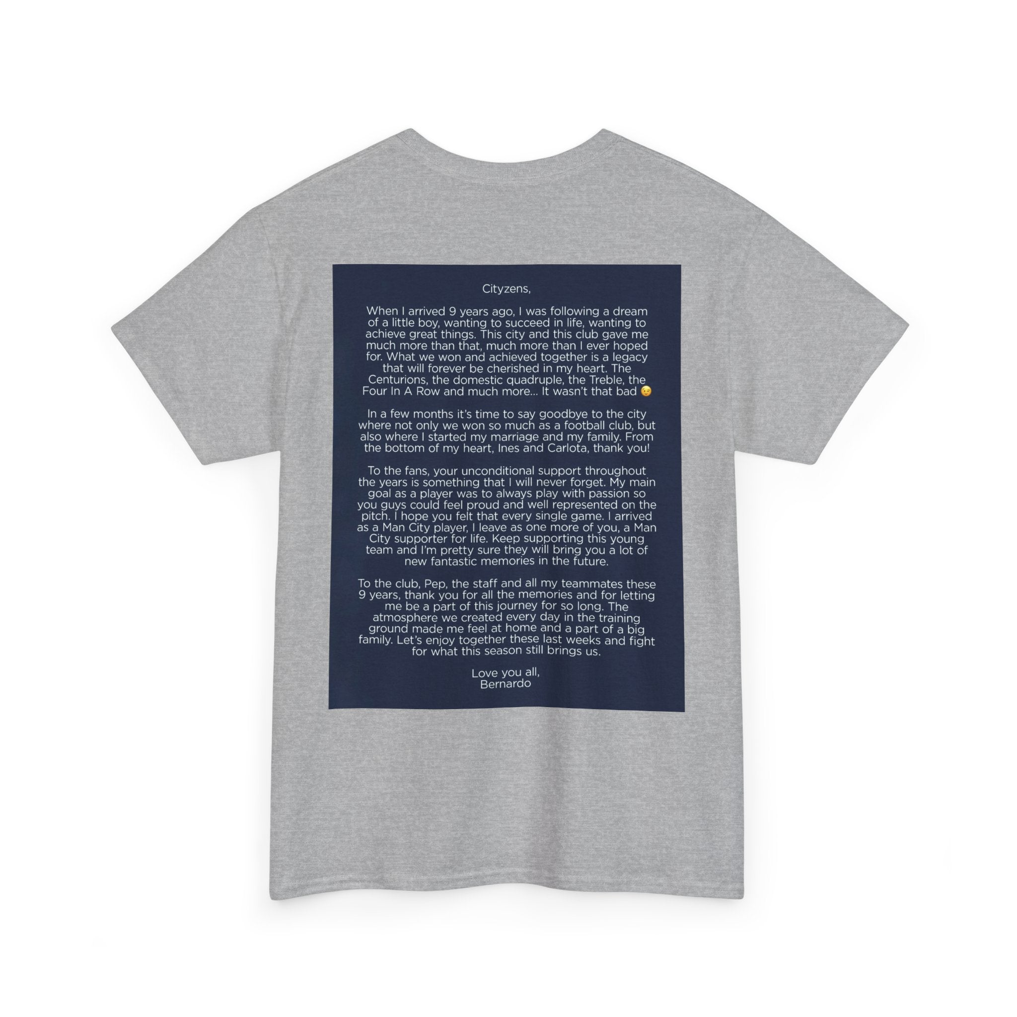Bernardo Silva Tribute Tee – Inspirational Letter & Celebrating Goal Moment