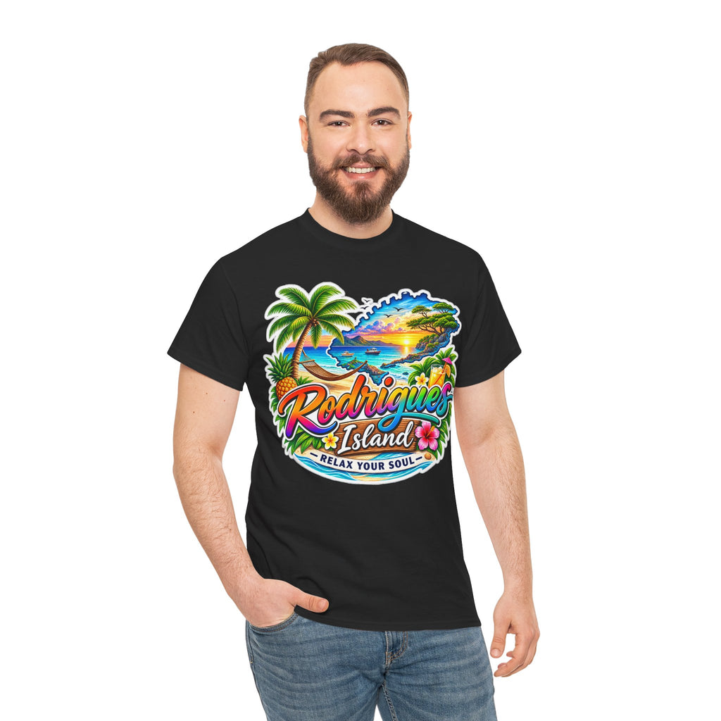 Rodrigues Island Tropical Tee — "Relax Your Soul" Beach Vacation T-Shirt