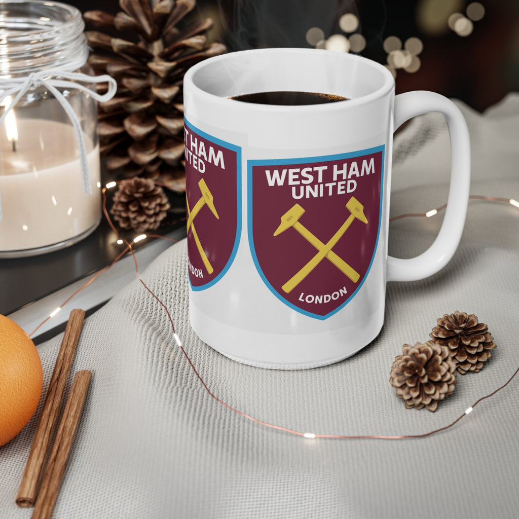 West Ham United Football Mug — Ceramic Coffee Cup (11oz & 15oz)