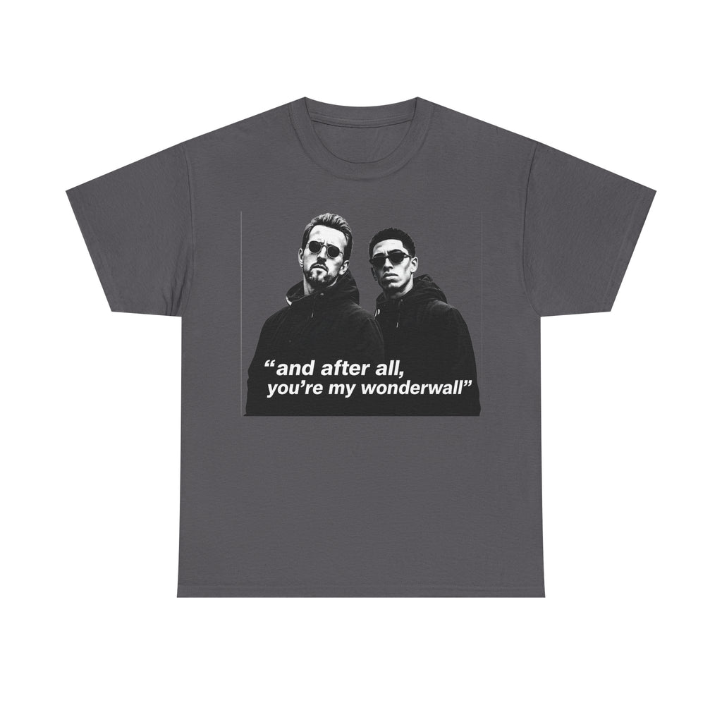 Kane and Bellingham Wonderwall Lyric T-Shirt — ‘and after all, you’re my wonderwall’ Retro Band Tee