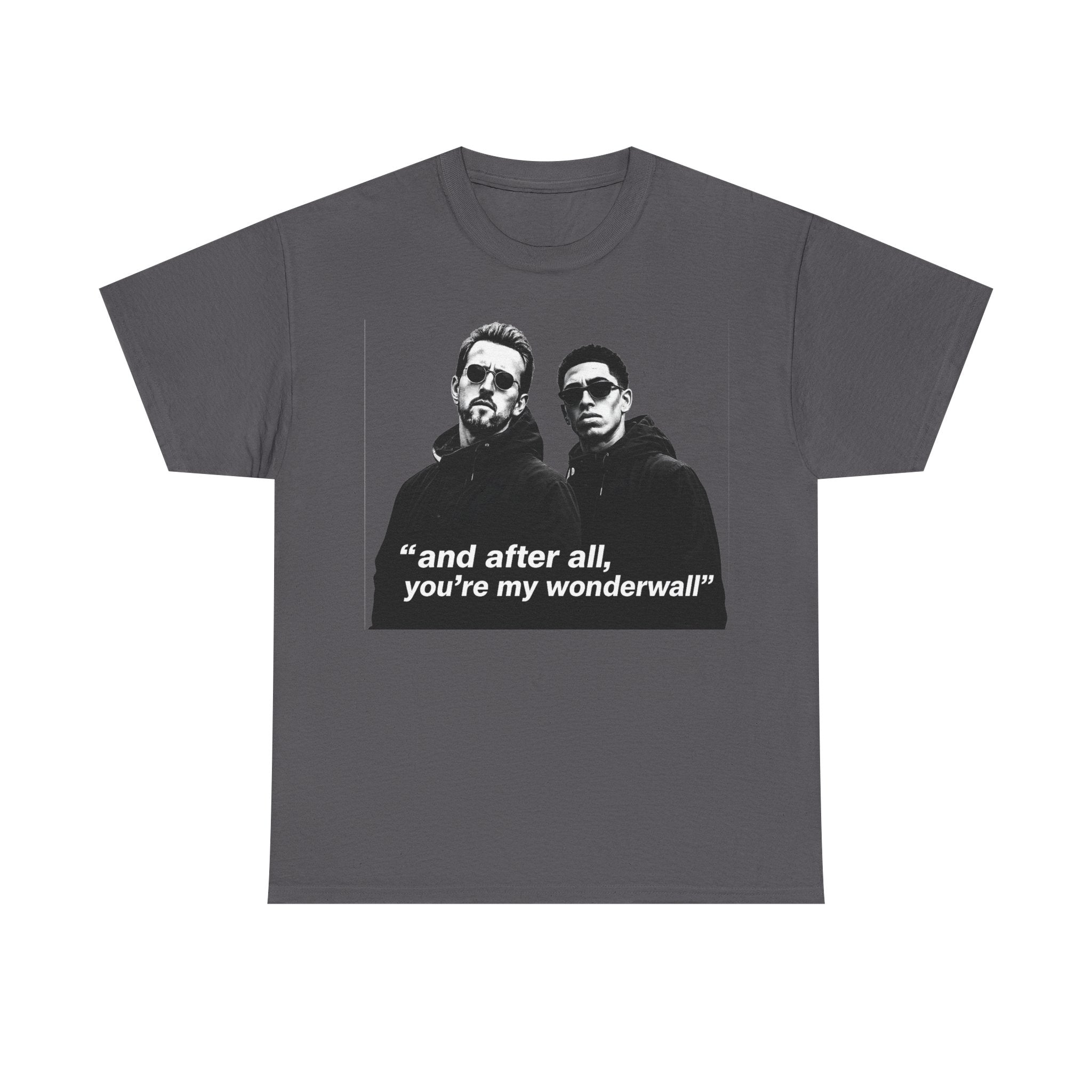 Kane and Bellingham Wonderwall Lyric T-Shirt — ‘and after all, you’re my wonderwall’ Retro Band Tee