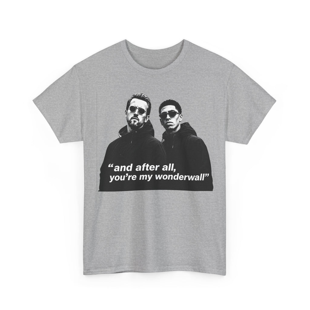 Kane and Bellingham Wonderwall Lyric T-Shirt — ‘and after all, you’re my wonderwall’ Retro Band Tee