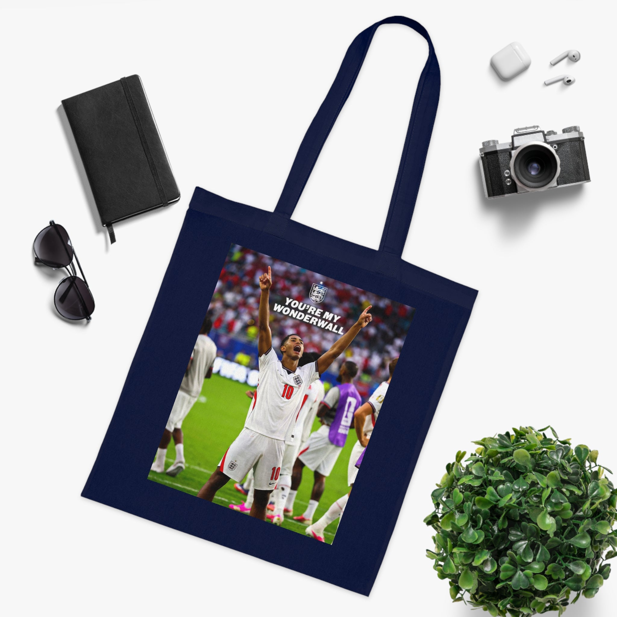 Jude Bellingham England Celebration Cotton Tote — "You're My Wonderwall" Stadium Photo Bag