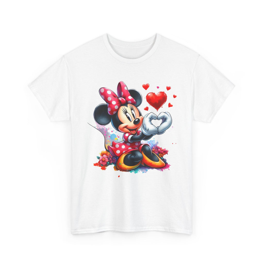 Minnie Mouse Heart Tee — Cute Valentine’s Graphic T-Shirt