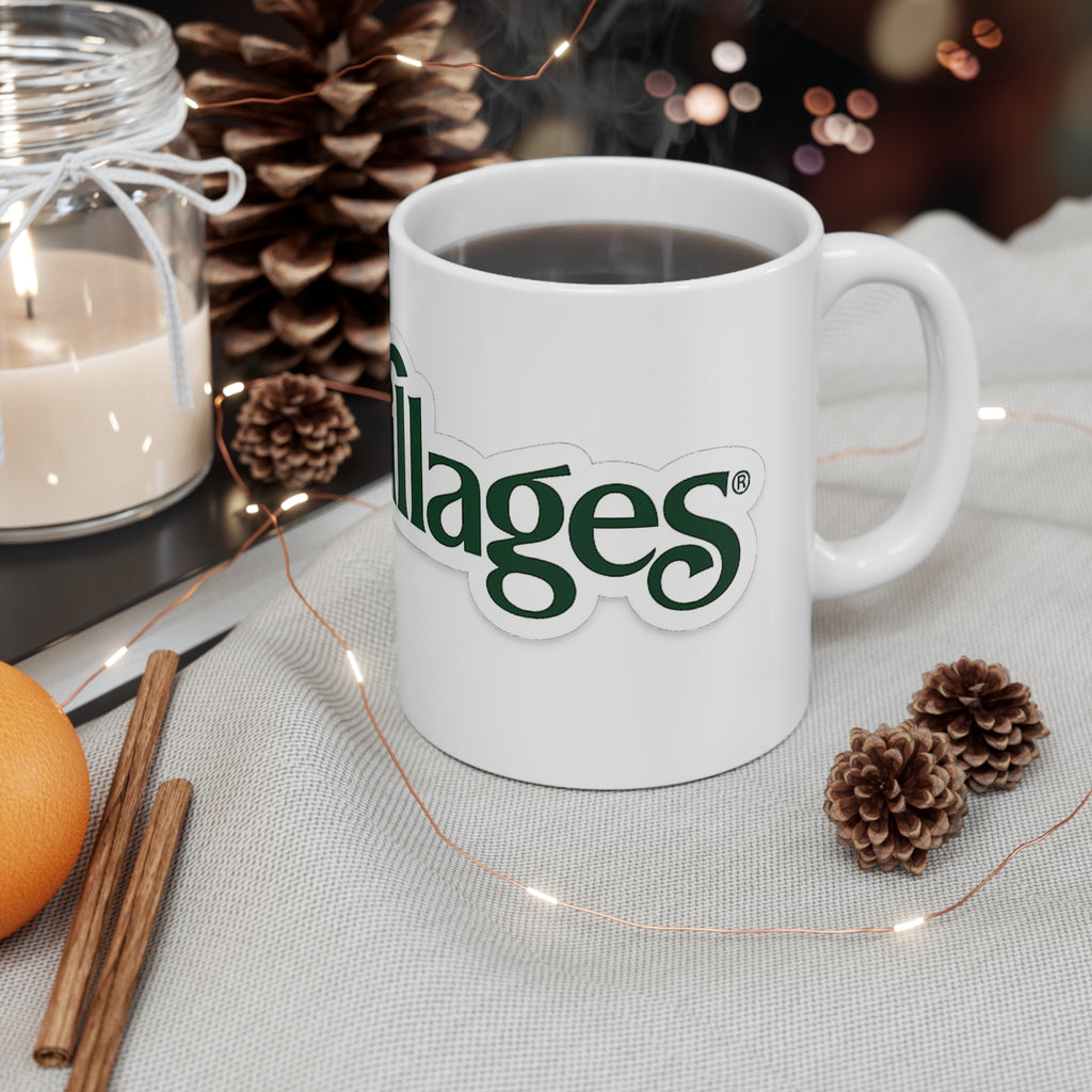 The Villages of Florida Coffee Mug — 'The Villages' Retro Script Ceramic Mug (11oz / 15oz)