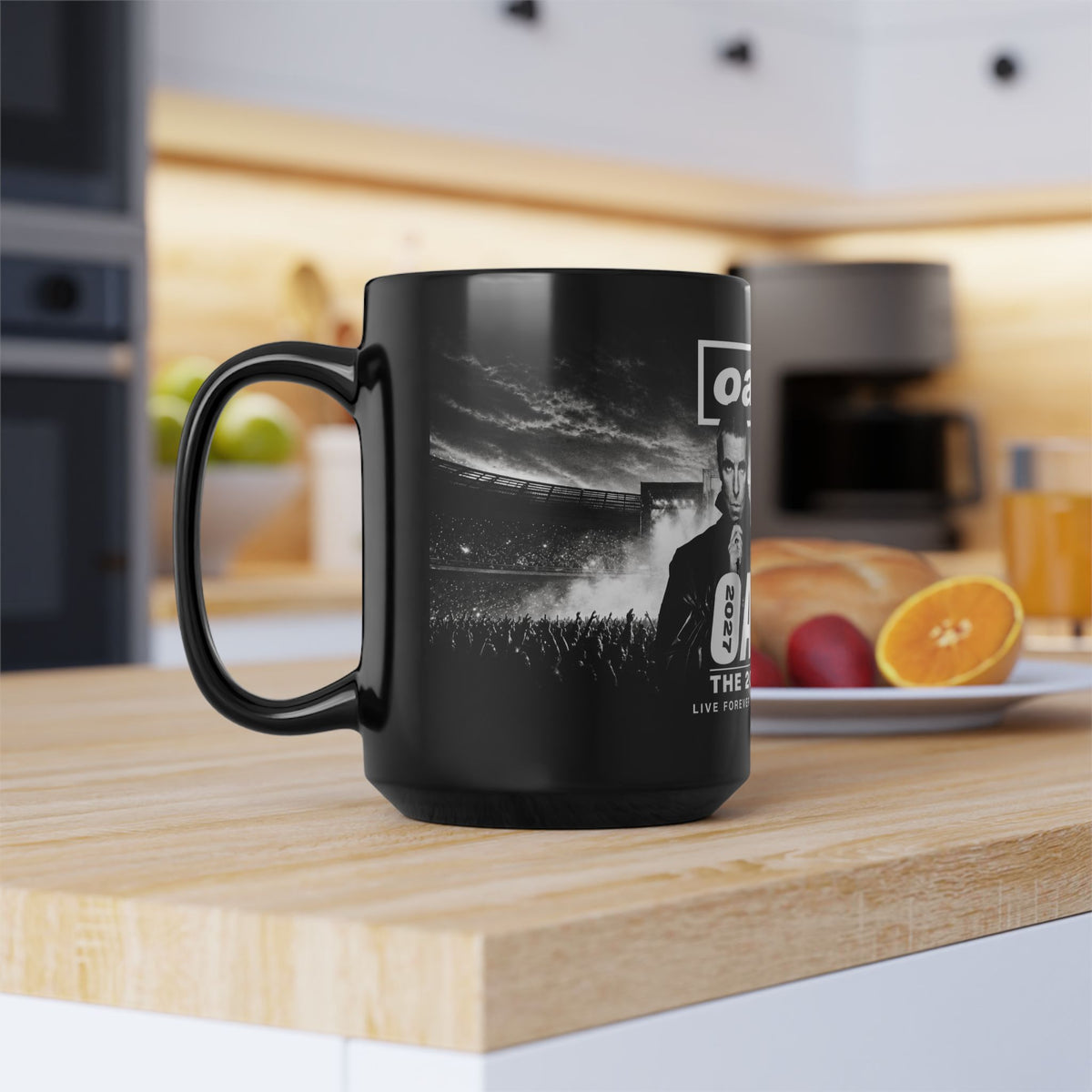 Oasis The 2027 Tour Inspired Black Coffee Mug