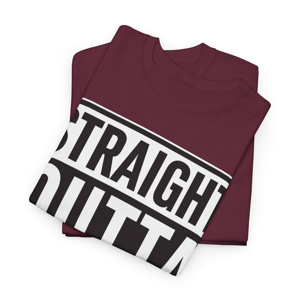 Straight Outta Hell T-Shirt — Bold Gothic Graphic Tee