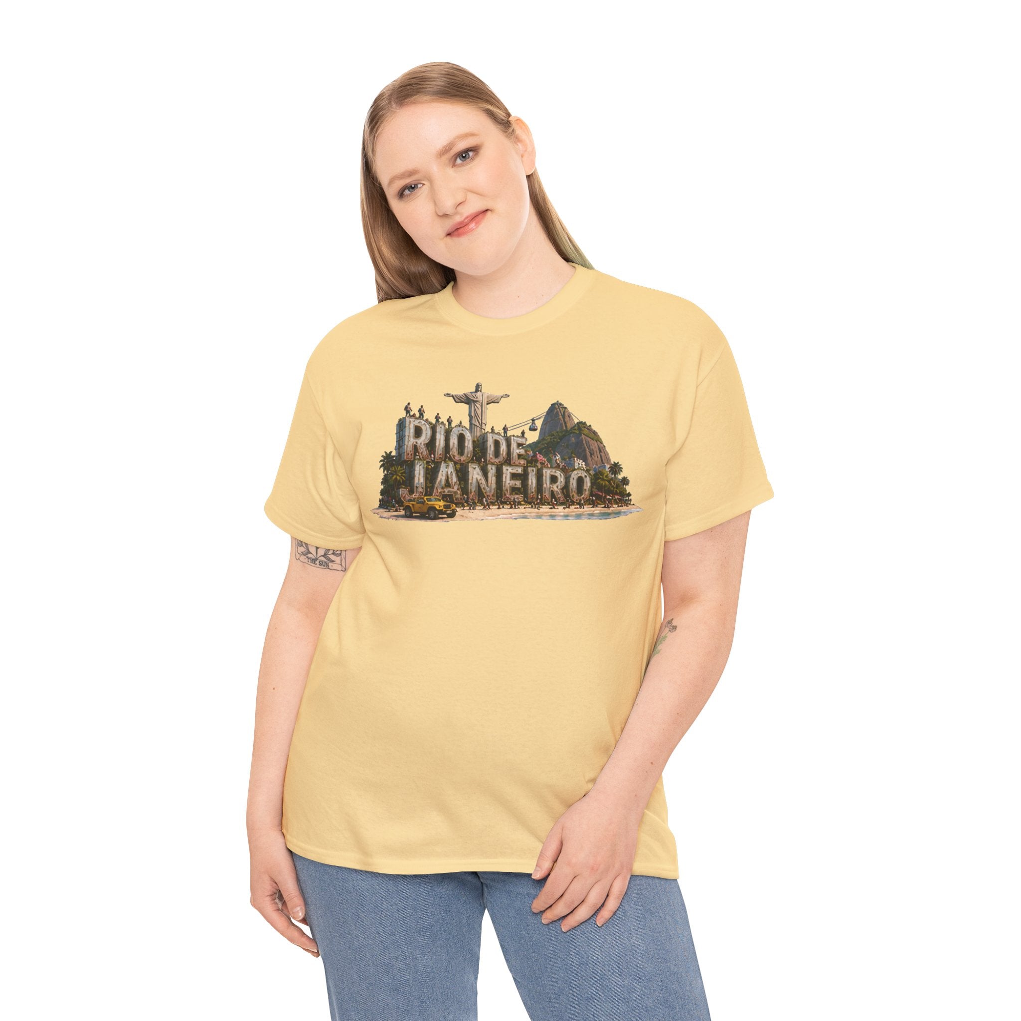 Rio de Janeiro Scenic T‑Shirt — Vintage Travel Tee with Christ the Redeemer Design