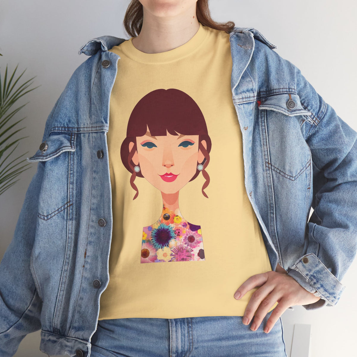 T Swift Illustration Cotton T-Shirt