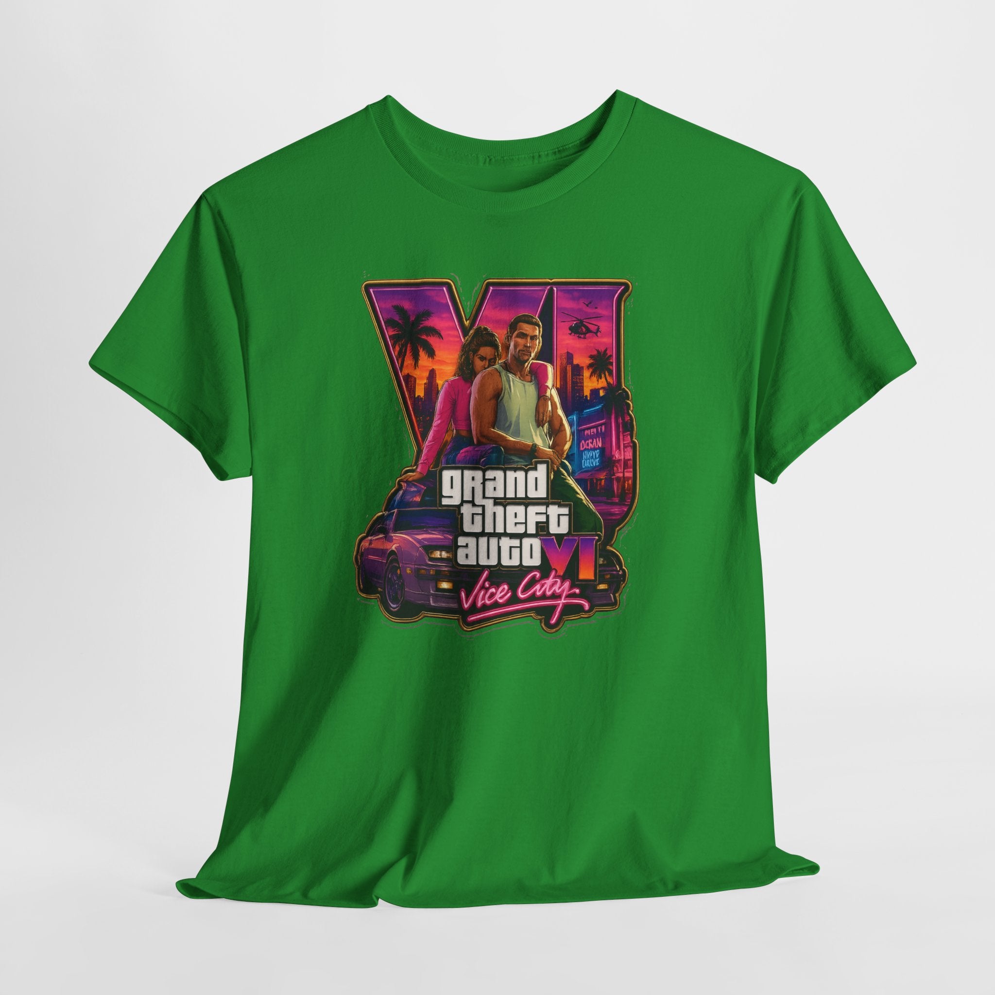 Grand Theft Auto Vice City Retro Logo Tee / Cotton T-Shirt